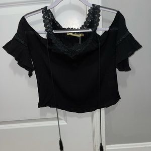 Black crop top
